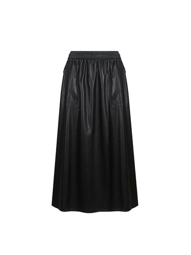 Eco leather long flared skirt (VJSAX2346) - ISABEY - Modalova