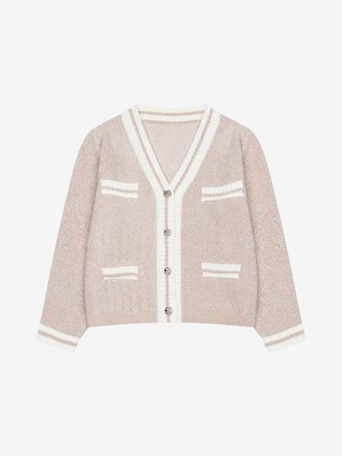 Coloring tweed V-neck cardigan (VJCCY2957) - ISABEY - Modalova