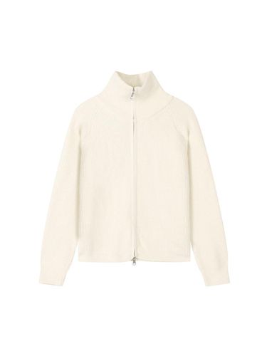 Two-way collar neck zip-up knit cardigan (VJCCY295 - ISABEY - Modalova