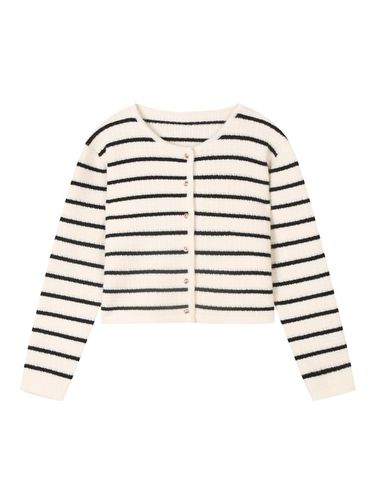 Gold Medal button Stripe Jacket-Type Cardigan (VJC - ISABEY - Modalova