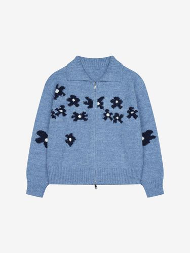 Floral PATTERN Two Way Zip-Up Knit Cardigan (VJCCY - ISABEY - Modalova