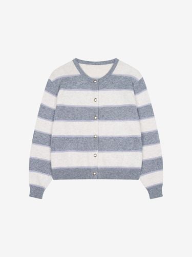 Coloring stripe round neck cardigan (VJCCY2954) - ISABEY - Modalova