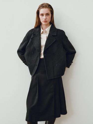 Handmade Wool Blended Double Half Coat Jacket (VJH - ISABEY - Modalova