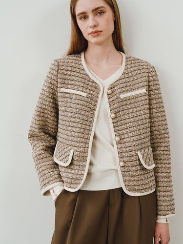 IB Gold Thread Mixed Tweed Jacket (VJJAX7143) - ISABEY - Modalova