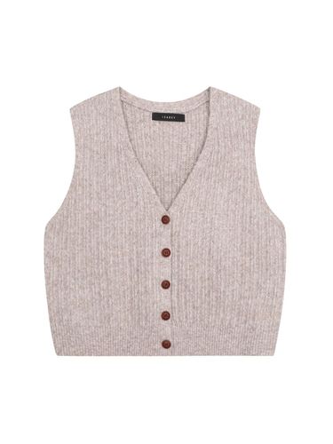 Wool blended V open knit vest (VJVCI7930) - ISABEY - Modalova