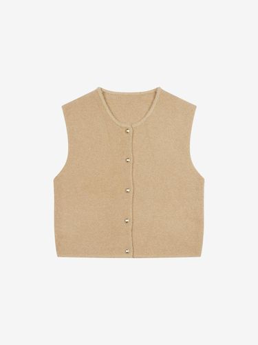 Round neck gold button knitwear Vest (VJVCX2986) - ISABEY - Modalova