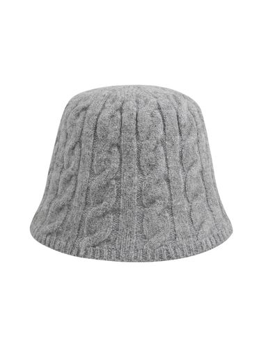 Wool Blended Twisted Knitted Bucket Hat (VJAHZ2041 - ISABEY - Modalova