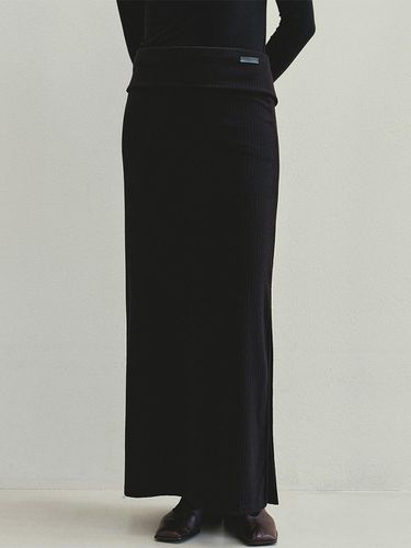 Double Waist Long Skirt (Black) - Neev - Modalova