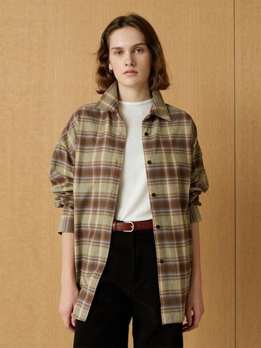 Overfit Check Shirt (Brown) - THE RYE - Modalova