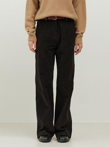 Twill Cotton Straight Pants (Charcoal) - THE RYE - Modalova