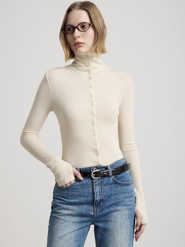 Exclusive Planning] High-neck button Long Sleeve - comgen - Modalova