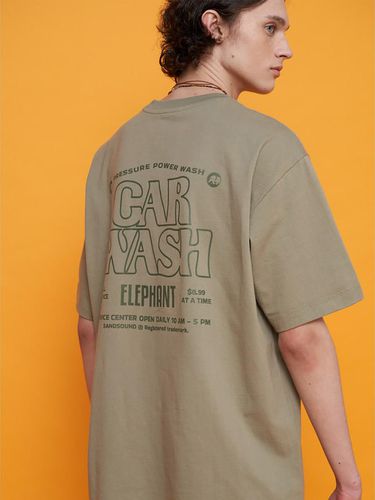 Car Wash Backprint Oversized Fit TShirt Olive (MS4 - SAND SOUND - Modalova