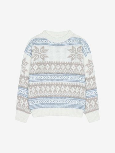 Round neck snowflake jacquard pullover (VJUCY2981) - ISABEY - Modalova