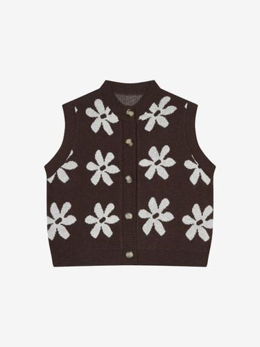 Flower PATTERN Round Neck button Vest (VJVCY2991) - ISABEY - Modalova