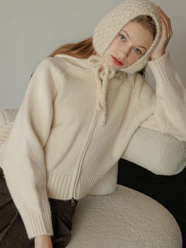 Wool knit hood zip-up beige AD367 - EIGHT DAYS A WEEK - Modalova