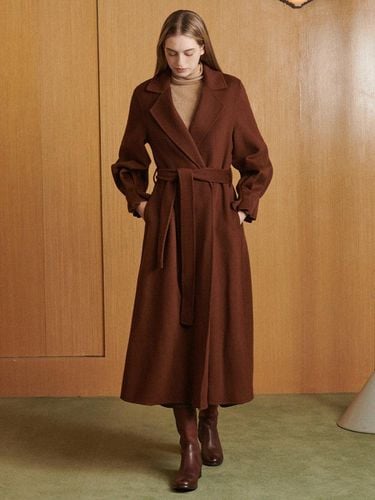 Puff Sleeve Wool Handmade Coat [2 Colors] - HIBISCUS BLOOM - Modalova