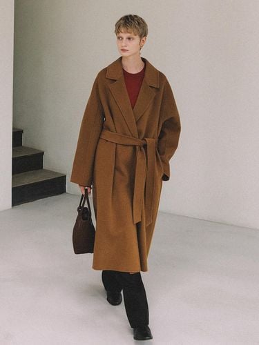 SIOT4129 Cashmere Blend Handmade Coat_Camel brown - Siyazu - Modalova