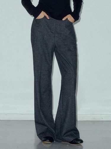 Wool Blend Twill Semi Boot cut Trousers_CTB537 (Ch - CITTA - Modalova