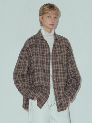 Oversized Flannel Check Shirt_CTT343 (2color) - CITTA - Modalova