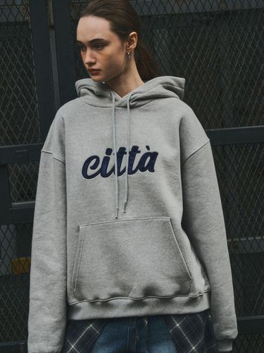 Applique Work Velvet Logo Hoodie_CTT342 (3co - CITTA - Modalova