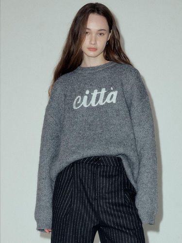 Logo Wool Hairy Knit_CTK228 (3color) - CITTA - Modalova