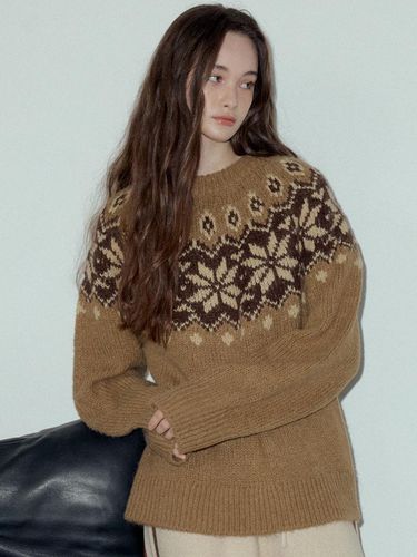 Alpaca Snow Flower Nordic Knit_CTK227 () - CITTA - Modalova