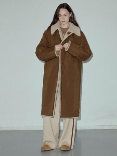 Wool Blend Shearing Mix Long Coat_CTO125 () - CITTA - Modalova