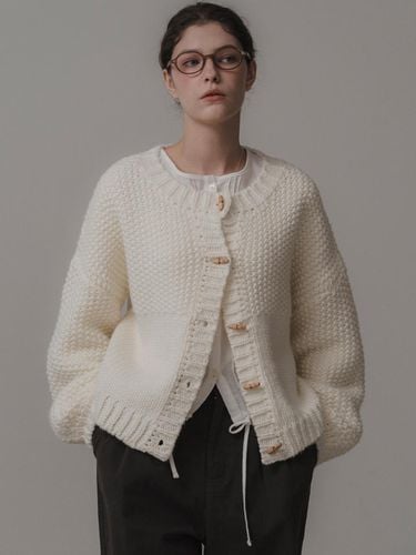 Woolly duffle cardigan (ivory) - THE MITTEN - Modalova