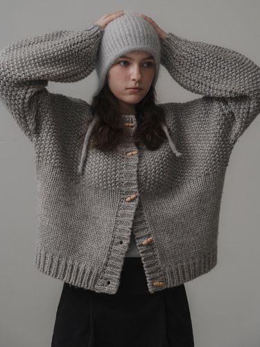 Woolly duffle cardigan (gray) - THE MITTEN - Modalova