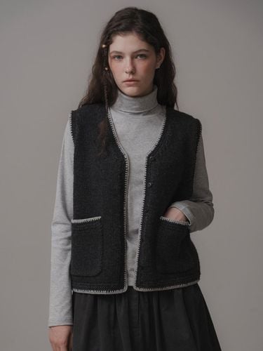 Whole grain knit vest (charcoal) - THE MITTEN - Modalova