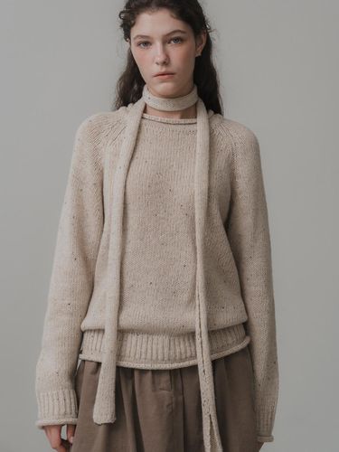 Butter nep muffler knit (oatmeal) - THE MITTEN - Modalova