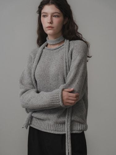 Butter nep muffler knit (gray) - THE MITTEN - Modalova