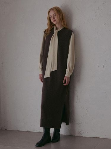 Vest wool long dress - brown - ODER - Modalova