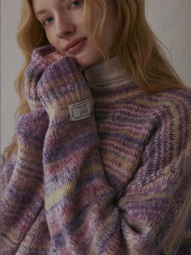 Multi stripe wool pullover pink - ODER - Modalova