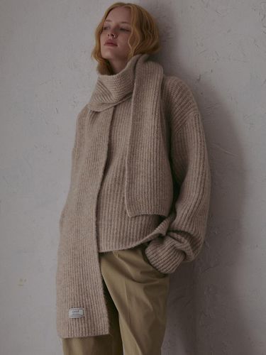 Muffler set warmer mohair pullover beige - ODER - Modalova