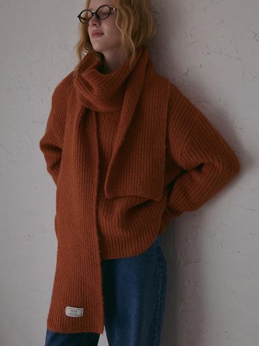 Muffler set warmer mohair pullover brick - ODER - Modalova