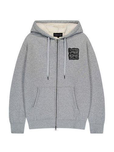 Typo warp fleece hooded zip-up gray - Wacky Willy - Modalova