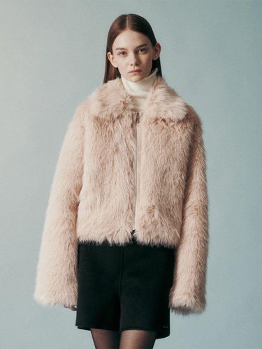 SOFT FAUX FUR JACKET MAUVE PINK - RE RHEE - Modalova