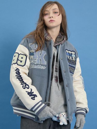 MLTS Varsity Jacket Sky Blue - WAIKEI - Modalova