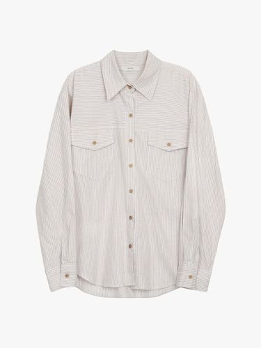 STRIPE POCKET SHIRT_BEIGE - healiote - Modalova