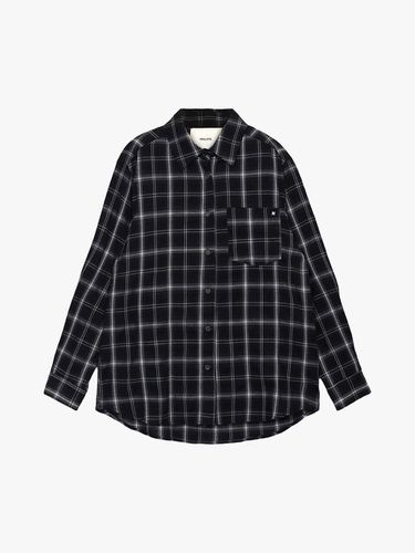 COMFORT CHECK SHIRT_BLACK - healiote - Modalova