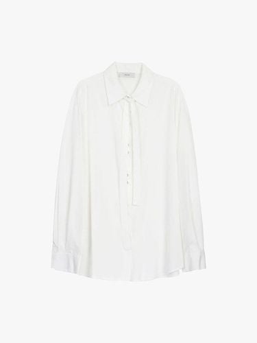 DOUBLE BUTTON TIE SHIRT_WHITE - healiote - Modalova