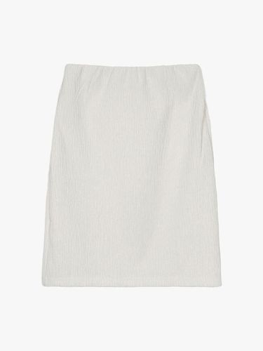 WRINKLE MIDI SKIRT_IVORY - healiote - Modalova