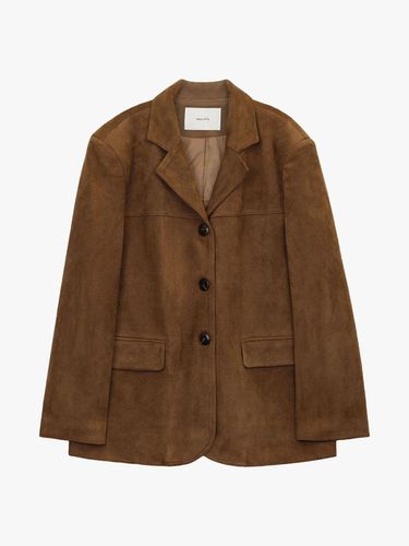 TAILORED SUEDE JACKET_CAMEL - healiote - Modalova