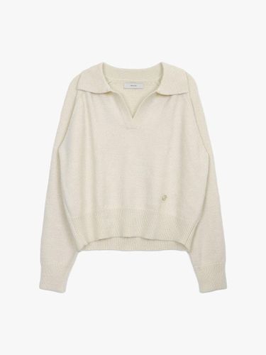 SAINT COLLAR KNIT_CREAM - healiote - Modalova