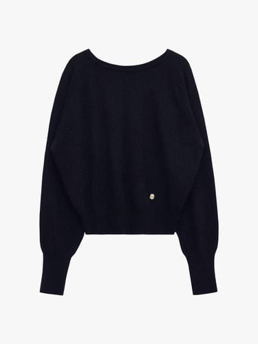 SOFT BOAT NECK KNIT_NAVY - healiote - Modalova