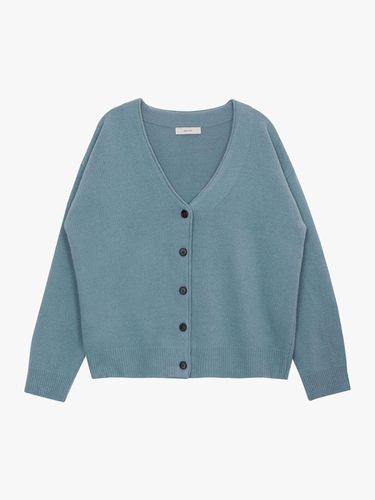 ROOMY CASHMERE KNIT CARDIGAN_SKY BLUE - healiote - Modalova