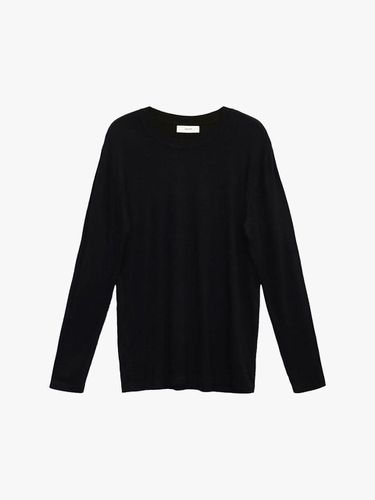 BASIC ROUND T SHIRT_BLACK - healiote - Modalova