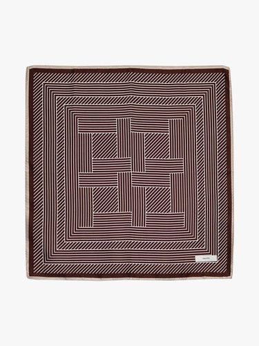 GEOMETRIC SCARF_BROWN - healiote - Modalova