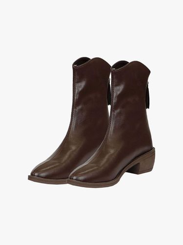 WESTERN ANKLE BOOTS_BROWN - healiote - Modalova